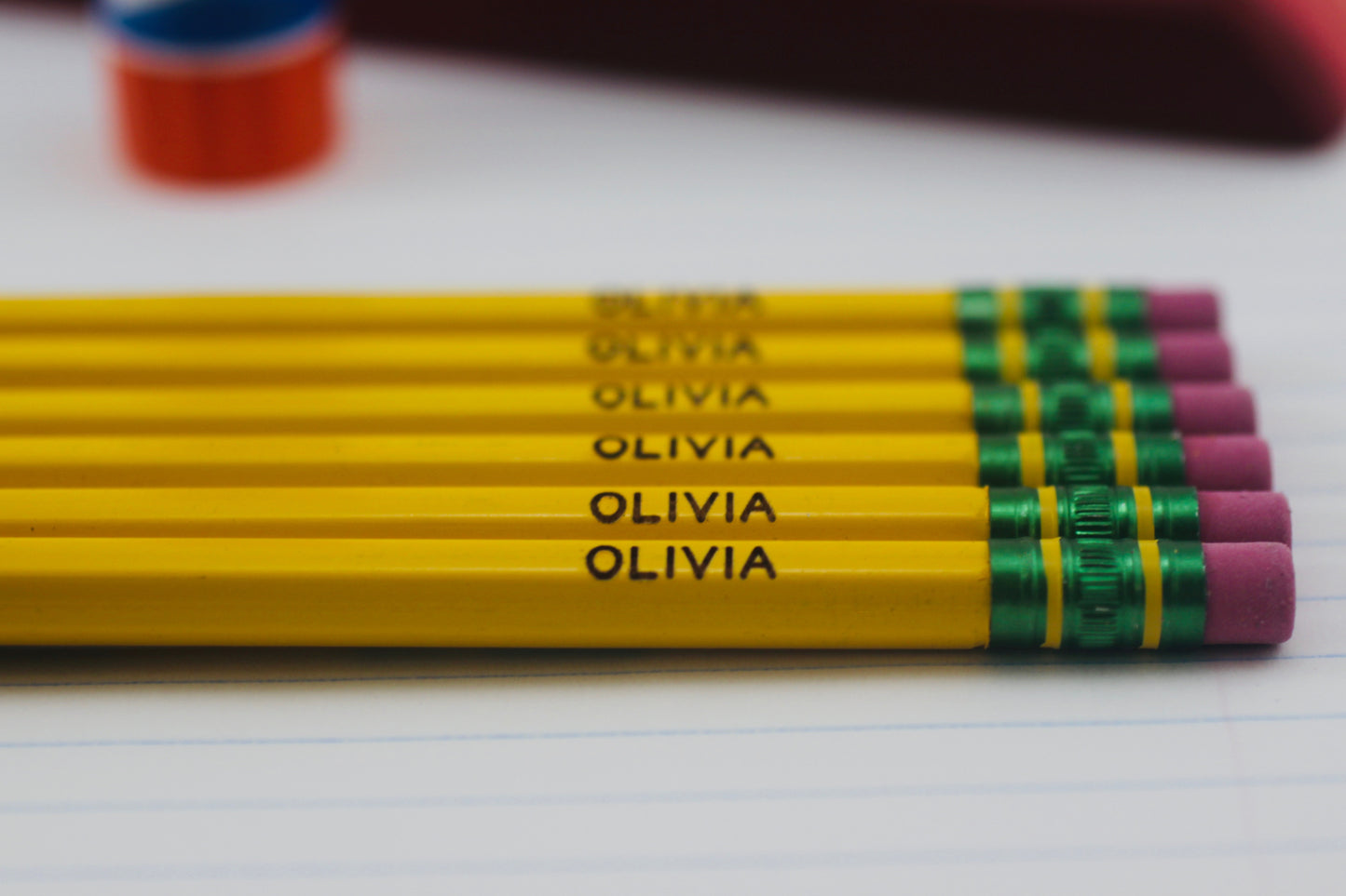 Personalized Pencils, 12 Pack, #2, Engraved Yellow Ticonderoga