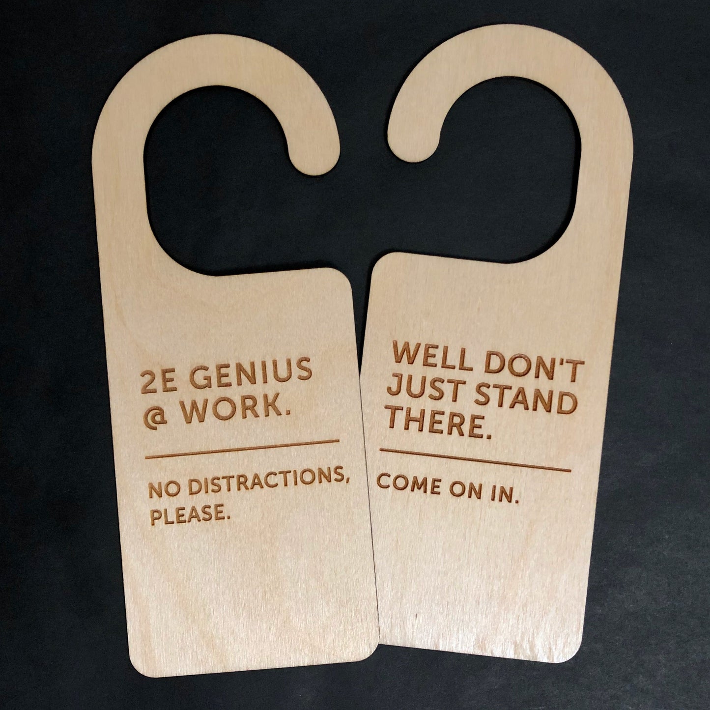 2E Genius @ Work, Do Not Disturb, No Distractions, Work Door Hanger, Home Office Sign