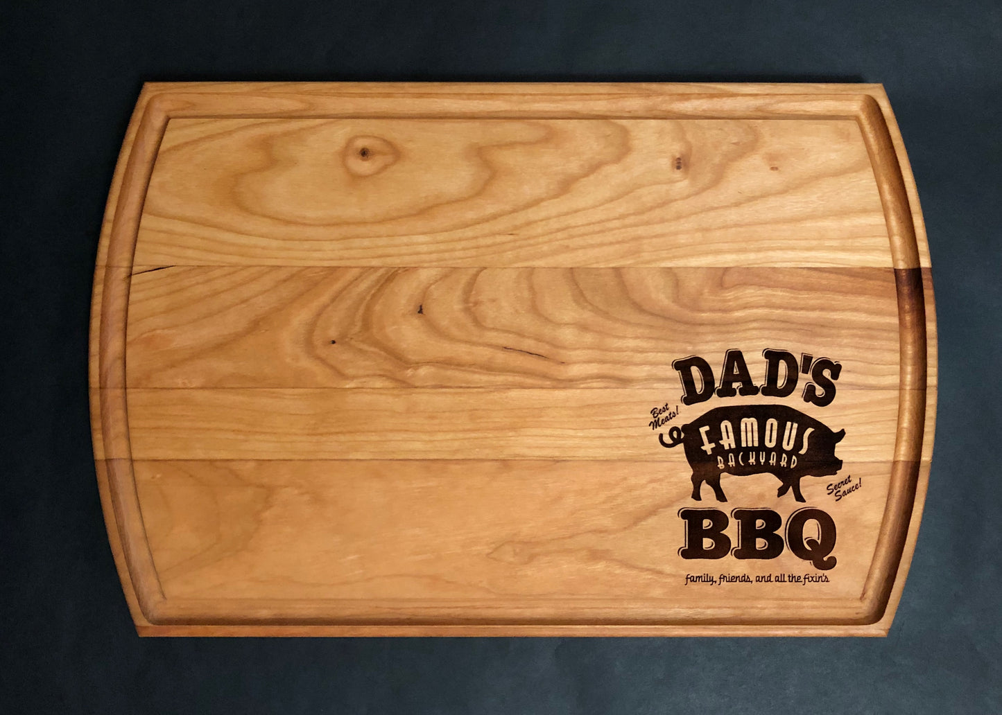 Dad's BBQ Cutting Board featuring a Pig, Makes a Great Dad's Birthday Present or Father's Day Gift