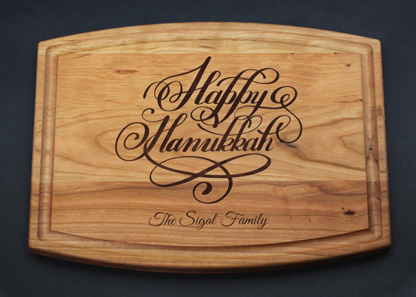 Happy Hanukkah Cutting Board, Jewish Gift, Holiday Decor, Personalize