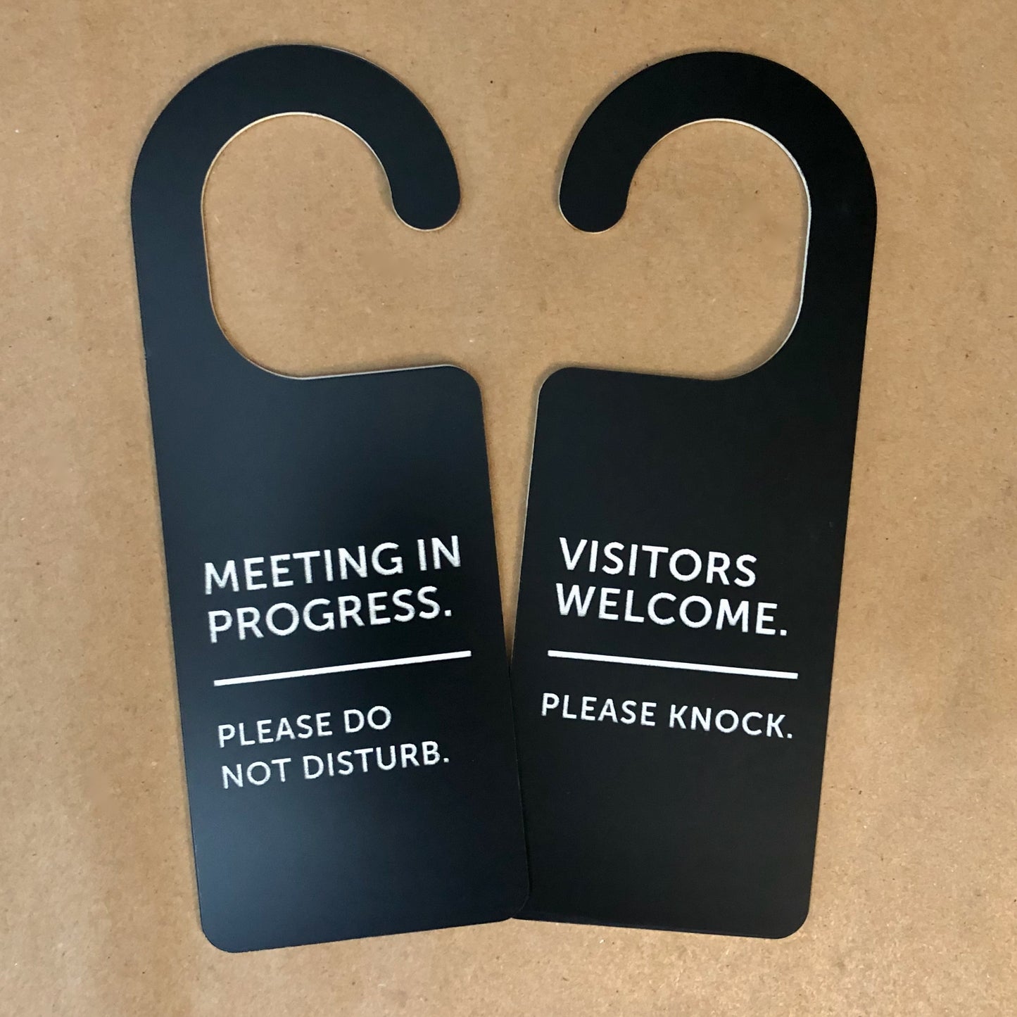 Do Not Disturb Door Hanger Sign, Meeting In Progress Office Door Sign, 10x5