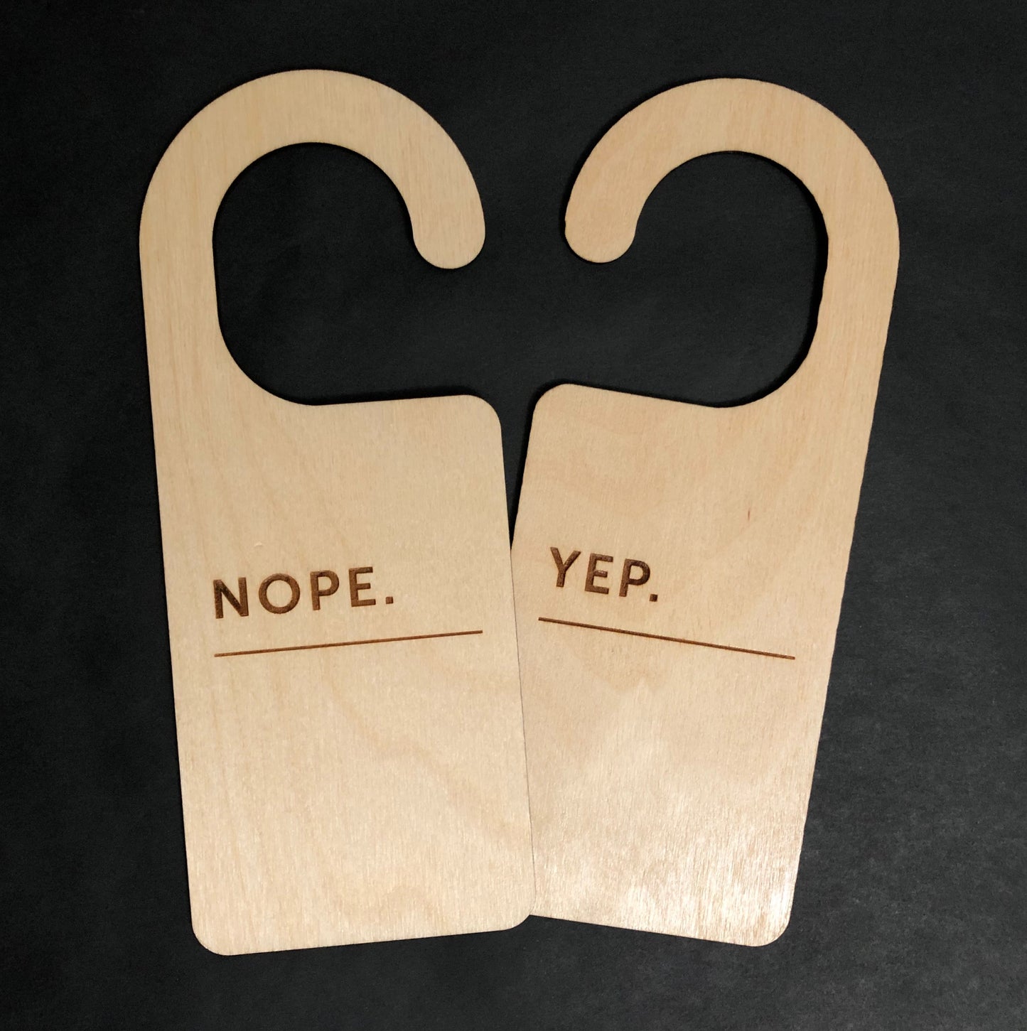 Nope, Yep, Do Not Disturb Sign, Minimalist, Work Door Hanger, Door Sign, Office Sign